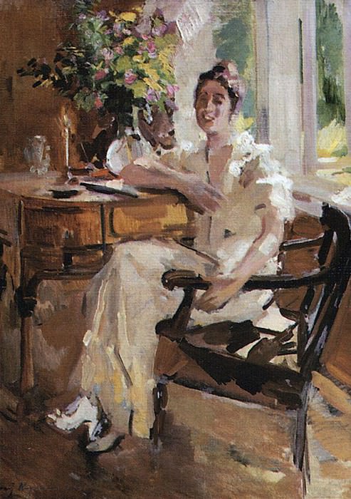 Дама в кресле. 1917 картина
