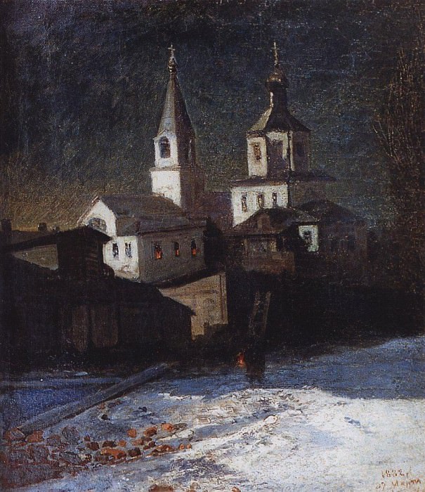 Церковь Ильи Обыденного в Москве. 1882 картина