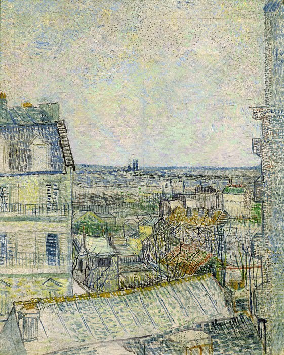 Вид Парижа из комнаты Винсента на улице Лепик картина