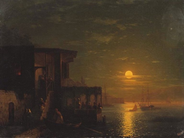 Лунная ночь на море 1875 картина