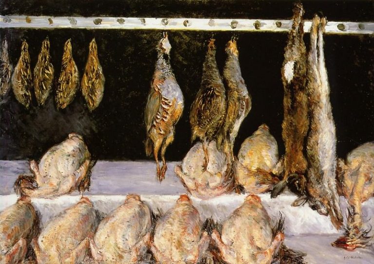 Выставка цыплят и диких птиц картина