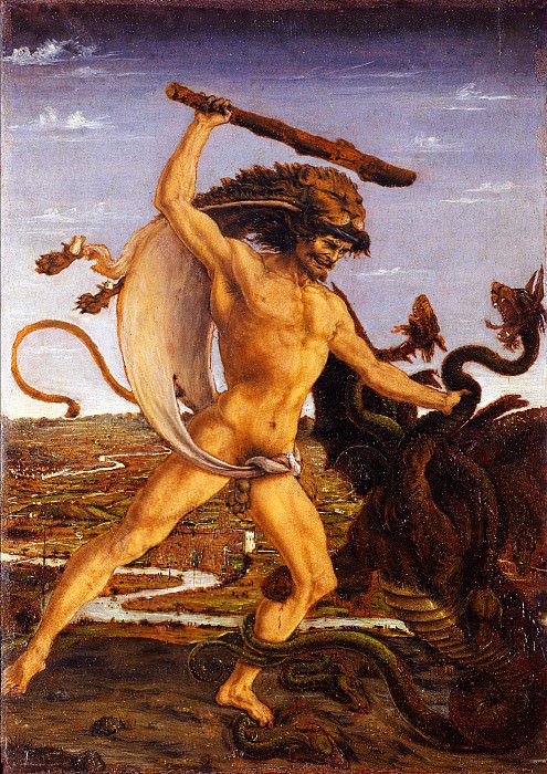 Антонио дель Поллайоло – Геракл и гидра и Геракл и Антей картина
