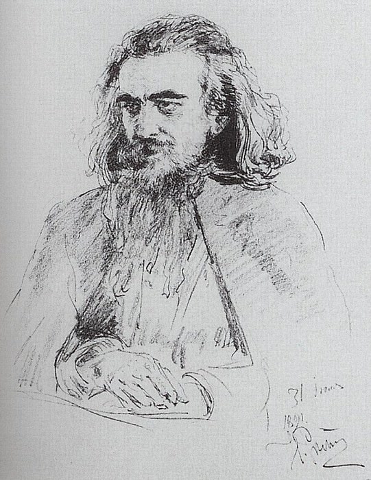 Портрет Владимира Сергеевича Соловьева картина