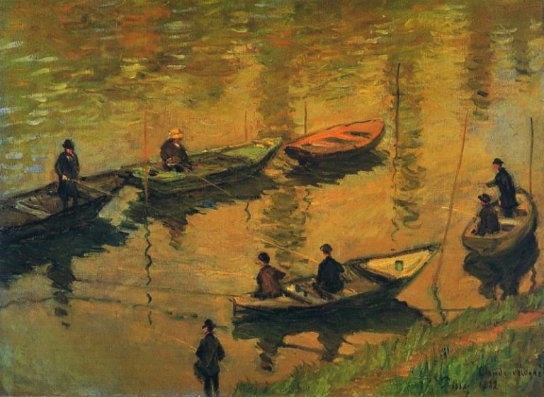 Рыболовы на Сене в Пуасси картина
