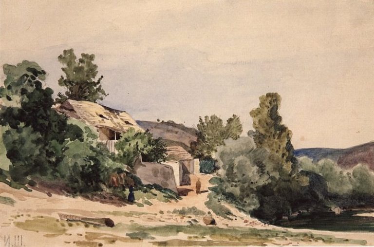 Пейзаж. Троя около Праги. 1862 15х23, 4 картина