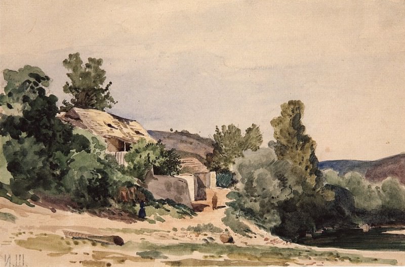 Пейзаж. Троя около Праги. 1862 15х23, 4 картина