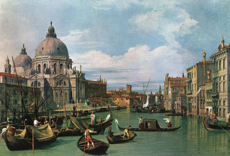 Большой канал и церковь Санта Мария делла Салуте картина