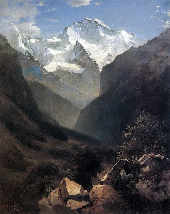 Вид в Швейцарских Альпах (Гора Малый Рухен). 1862 картина