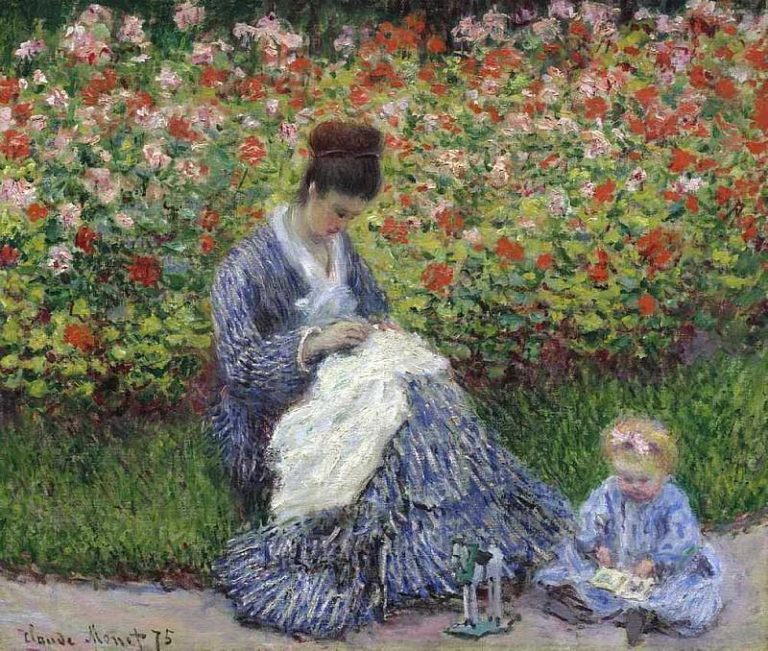 Мадам Моне и ребенок картина