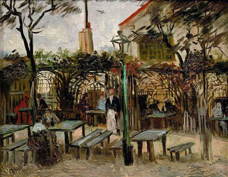 Летнее кафе на Монмартре (Ла Гингетт) картина