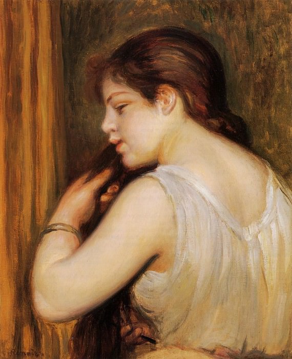 Прическа (также известная как «Молодая девушка, расчесывающая волосы») картина