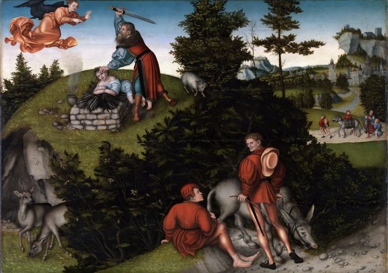 Лукас Кранах I – Жертвоприношение Авраама картина