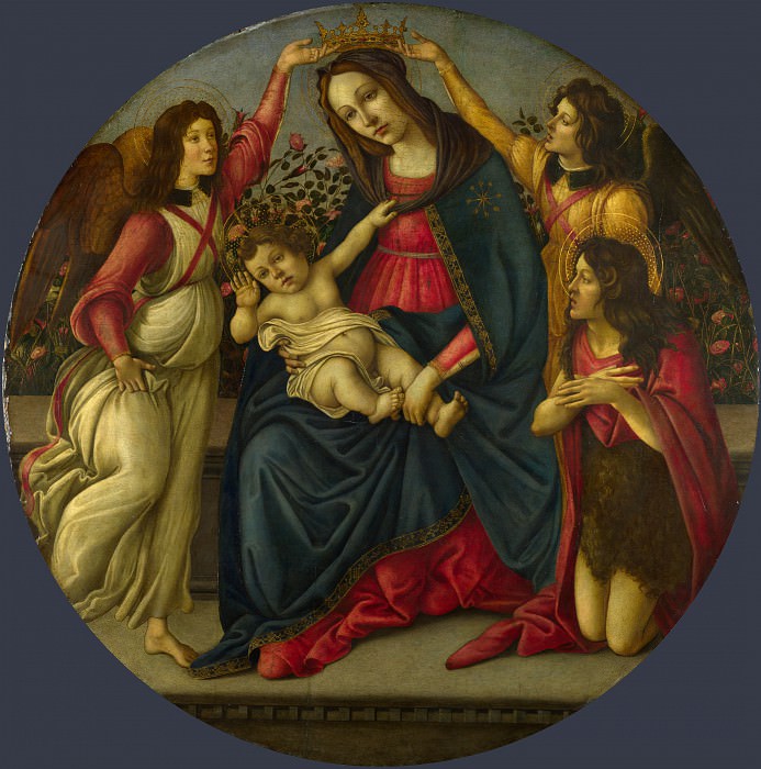 Мадонна с Младенцем со святым Иоанном и двумя ангелами (мастерская) картина