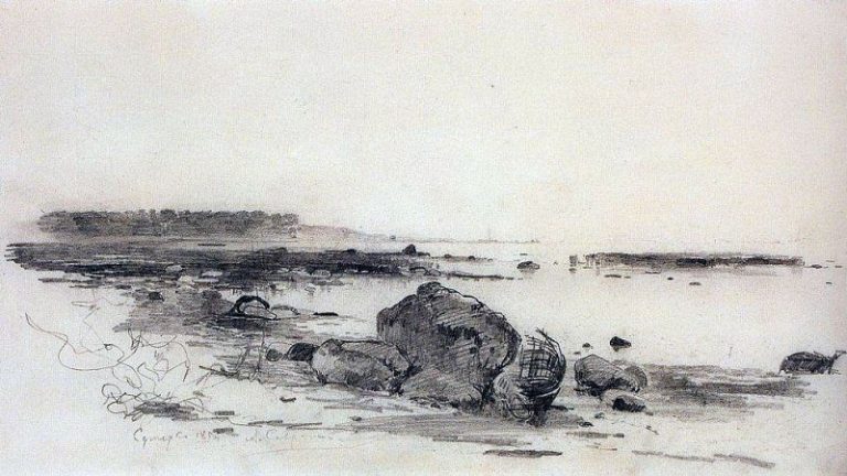 Берег моря. Сумерки. 1854 картина