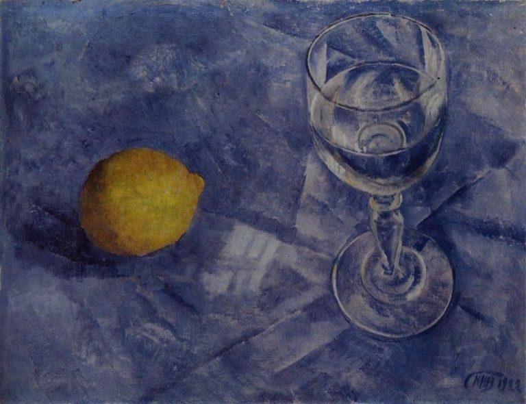 Бокал и лимон. 1922 картина