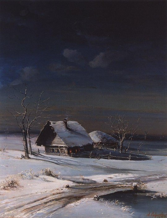 Зимний пейзаж. 1871 картина