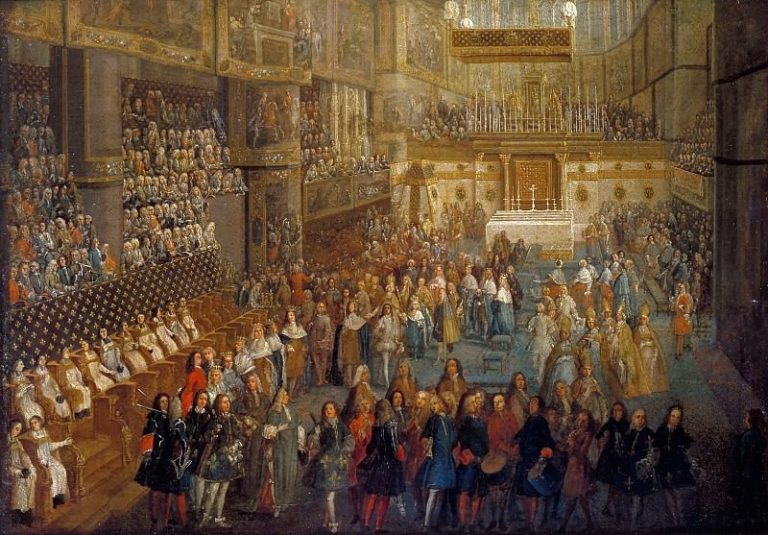 Пьер-Дени Мартен – Коронование Людовика XV в Реймском соборе 25 октября 1722 года картина