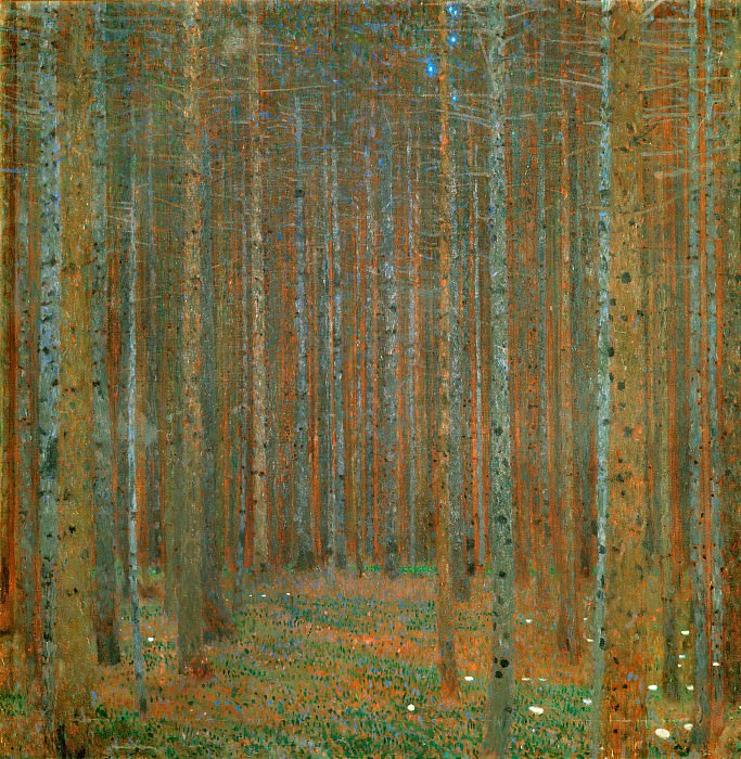 Сосновый лес картина