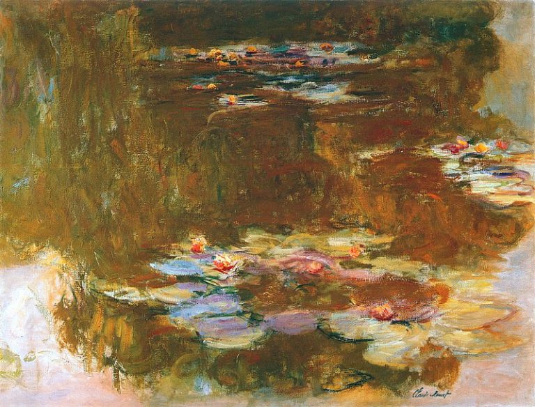 Пруд с водяными лилиями, 1917 02 картина