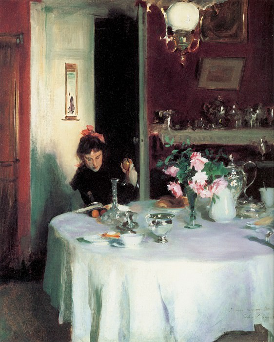 Стол, накрытый к завтраку (Вайолит Сарджент) картина