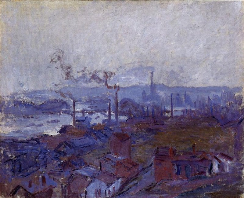 Вид на Руан с берега Сент-Катрин картина