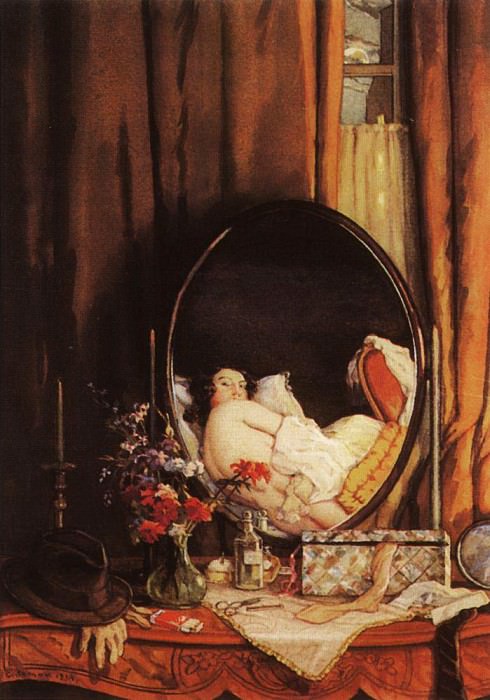 Интимные отражения в зеркале на туалетном столике картина