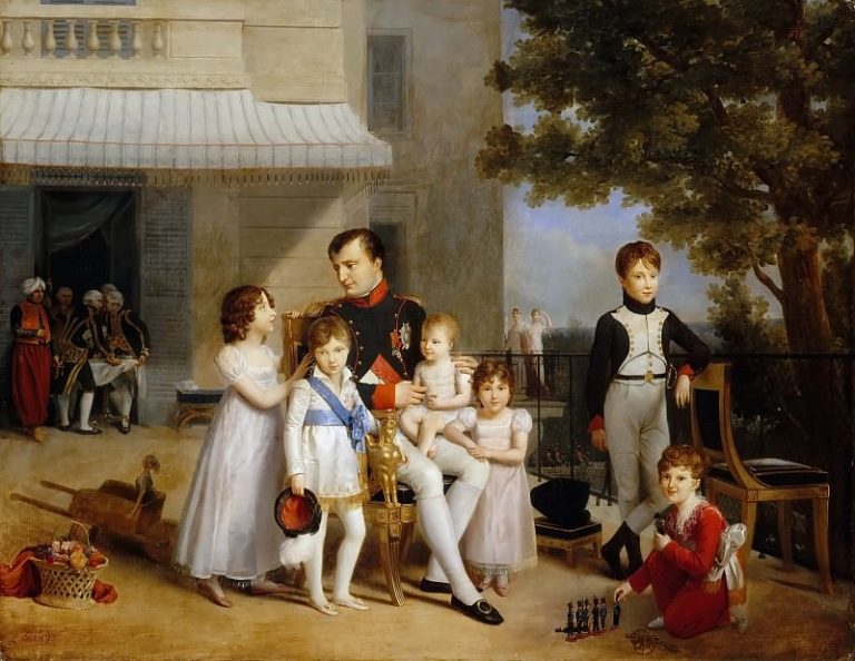 Луи Дюки – Наполеон с детьми на террасе дворца Сен-Клу картина
