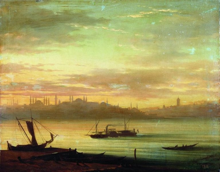 Вид Босфора 1864 49х62 картина