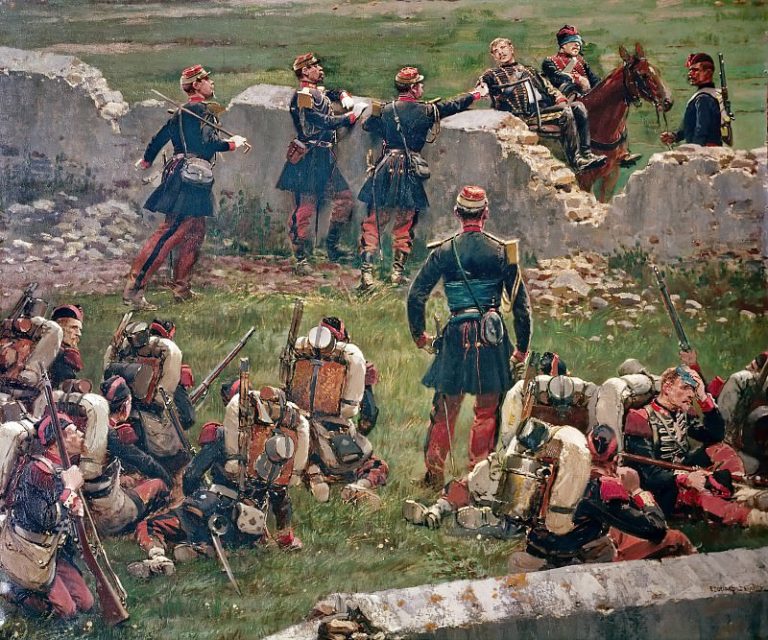 Детайль, Жан Батист Эдуард – Сражение при Резонвилле вечером 17 августа 1870 года картина