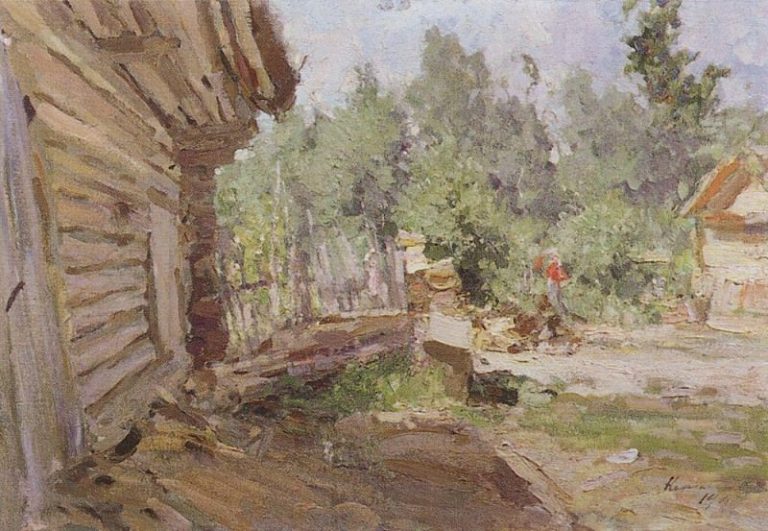 Дворик. 1905 картина