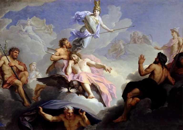 Рене-Антуан Уасс – Рождение Минервы из головы Юпитера картина