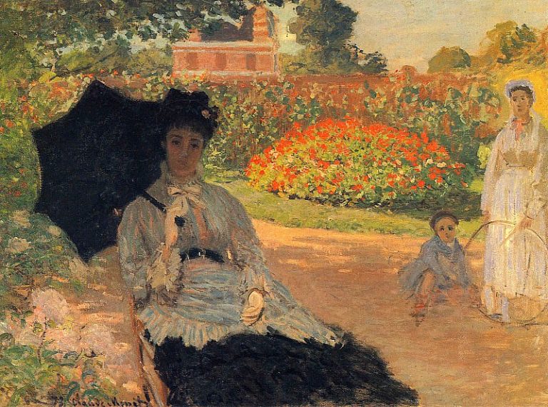 Камилла Моне в саду картина