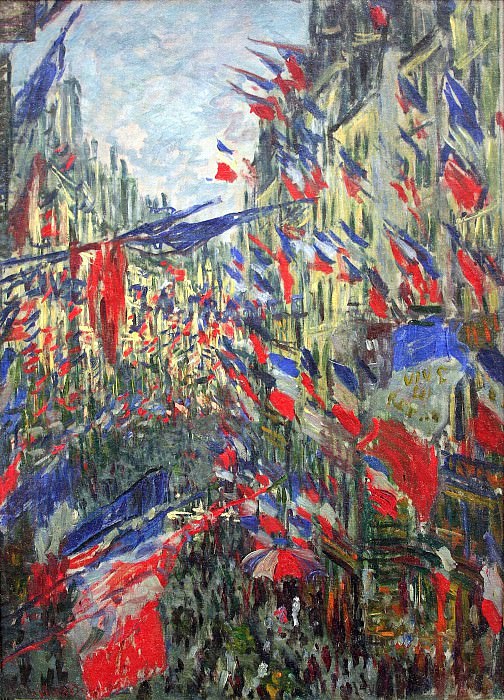 Улица Монтаргей с флагами картина
