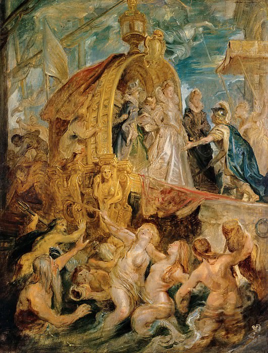 Прибытие Марии Медичи в Марсель, эскиз картина