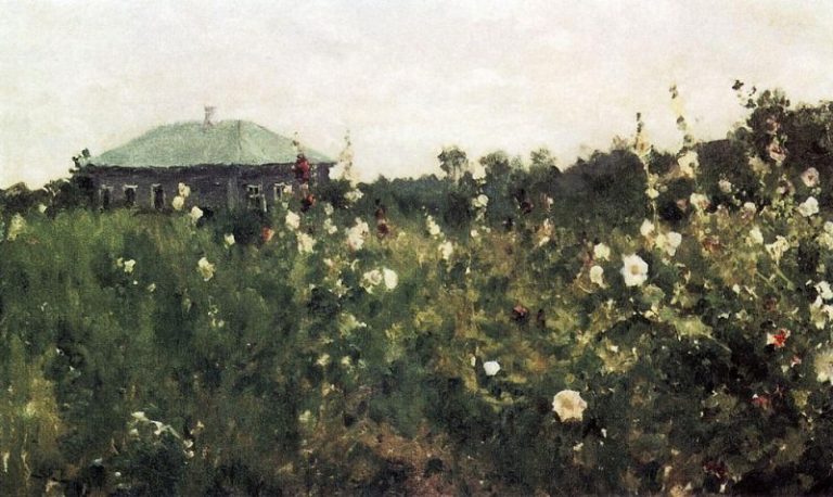 Мальвы в Саратовской губернии. 1889 картина