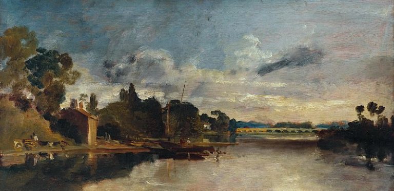 Тёрнер, Уильям Джозеф Мэллорд – Темза близ Уолтонского моста картина