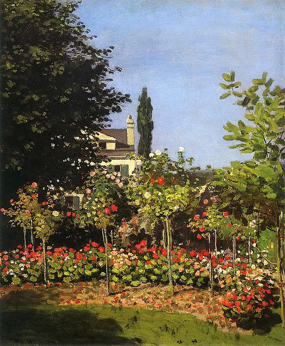 Цветущий сад в Сент-Адресс, 1866. JPG картина