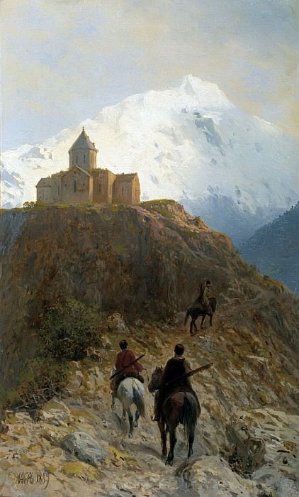 Кавказский вид. 1889 картина