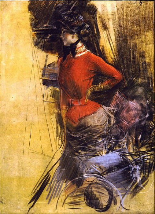 Женщина в красной кофте, 1878 картина