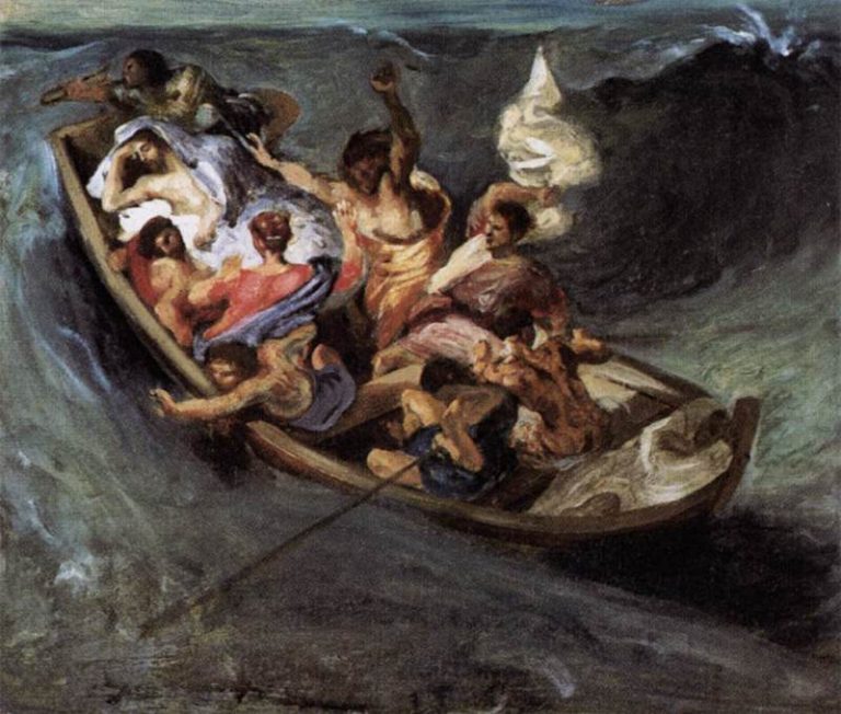 Христос на озере Геннезарет (эскиз) картина