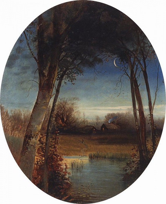 Речной пейзаж. 1880-1890-е картина