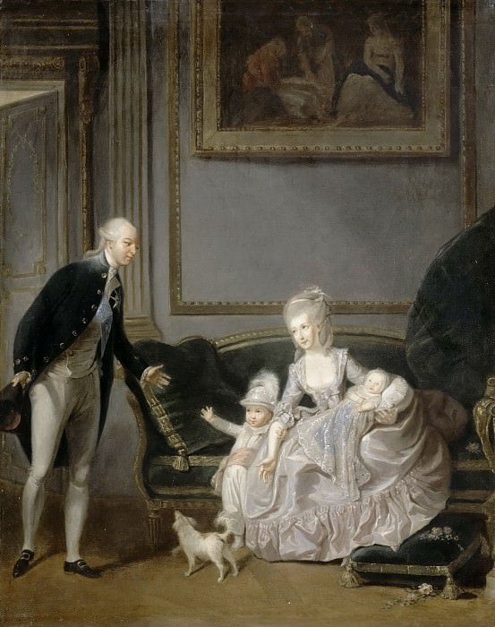 Эдуар Кибо – Семья герцога Орлеанского в Пале-Руаяль в 1776 году картина