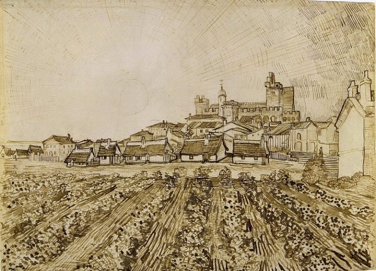 Вид на Сент-Мари с церковью и крепостью картина