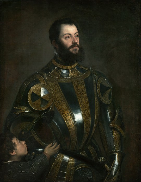 Альфонсо д’Авалос, маркиз дель Васто, в доспехах с пажом картина