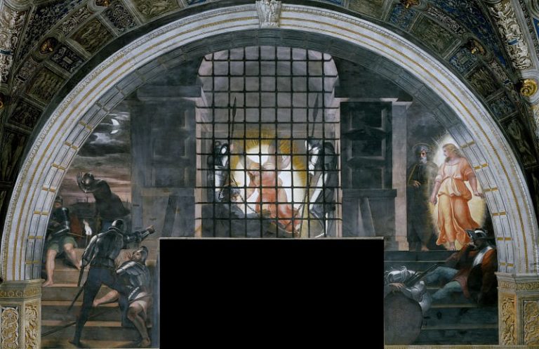 Станца Илиодора: Освобожюдение святого Петра из темницы картина