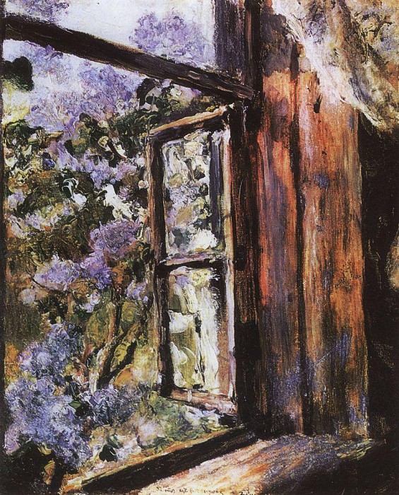 Открытое окно. Сирень. 1886 картина
