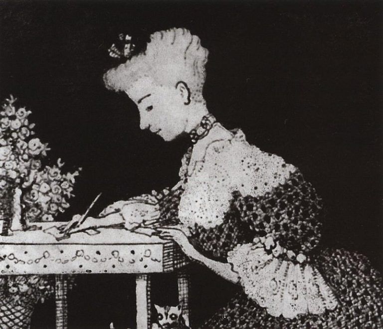 Дама за письменным столом (Анонимное письмо) картина