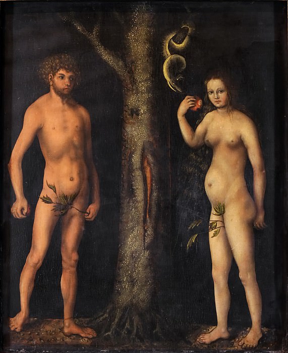 Мастерская Лукаса Кранаха I – Адам и Ева картина