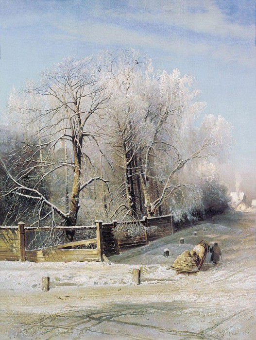 Зимний пейзаж. Москва. 1873 картина
