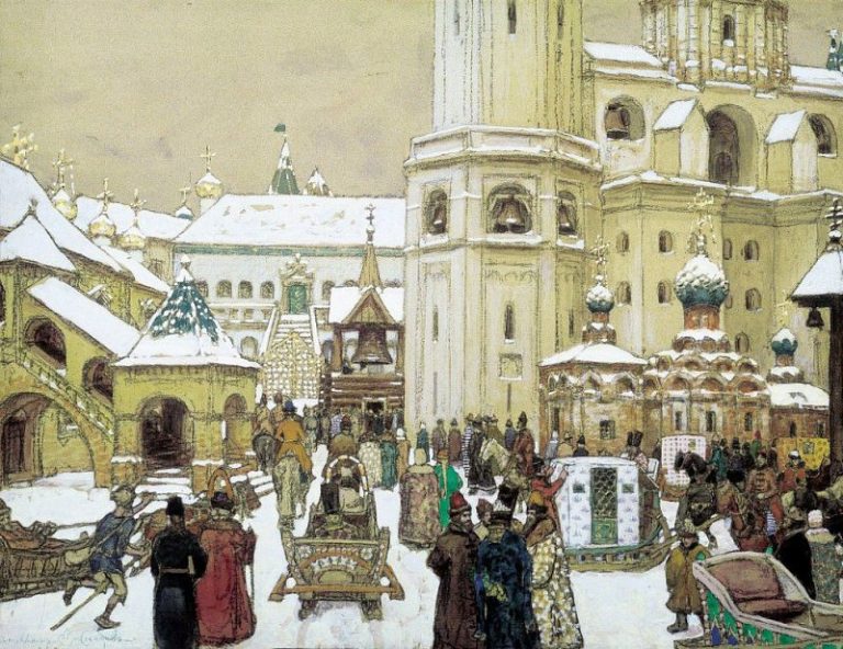 Площадь Ивана Великого в Кремле. XVII век. 1903 картина